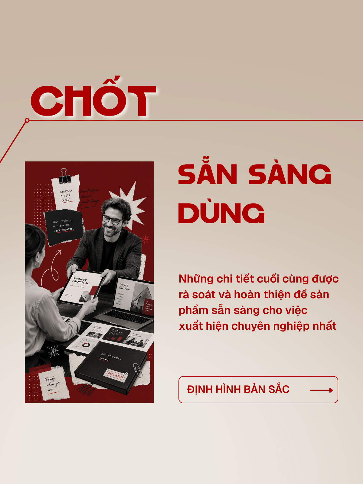 Người làm việc đang hoàn thiện và rà soát lại hồ sơ công việc trước khi chia sẻ với khách hàng hoặc đối tác.